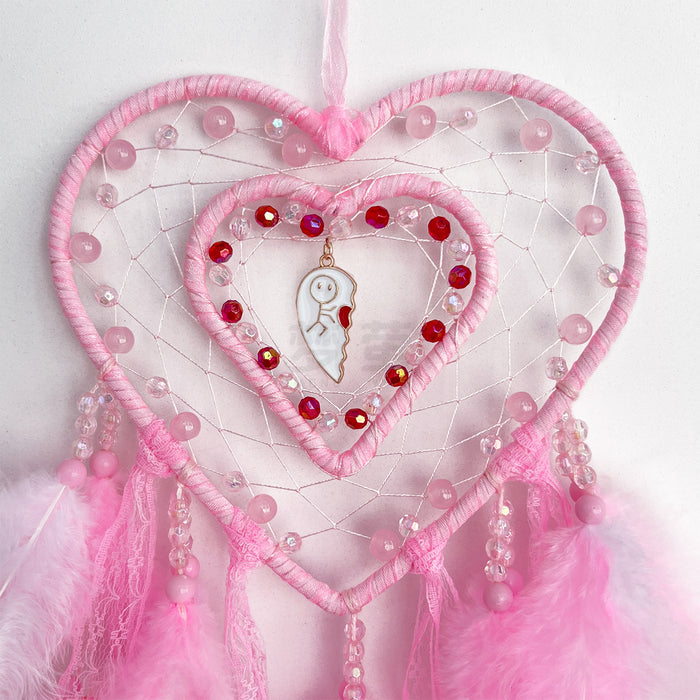 Wholesale Metal Dream Catcher Hollow Heart Design Wedding Home Decor Hanging Ornament Gift MOQ≥2