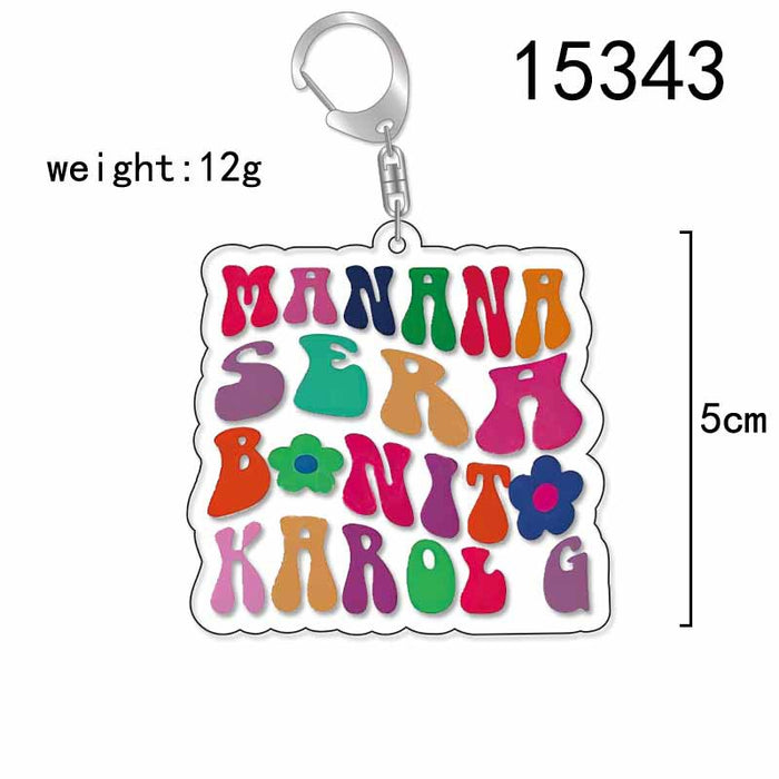 Wholesale Creative Singer Acrylic Keychain JDC-KC-XinF002