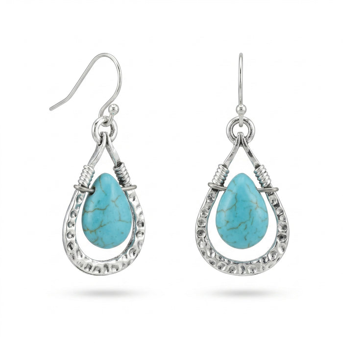 Wholesale Retro Turquoise Geometric Ear Accessories