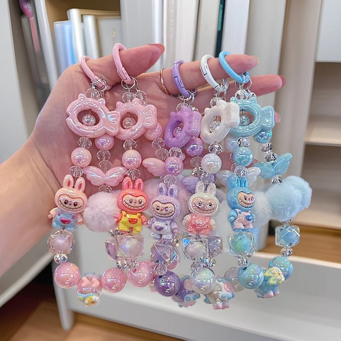 Wholesale Fur Ball Doll Mobile Phone Chain Girl Cartoon  Bag Gift Pendant