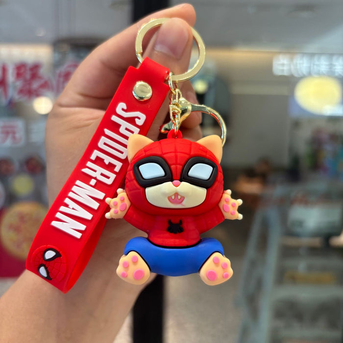 Wholesale 2PCS PVC Cartoon Keychain Pendant Bag Charm Car Key Accessory Gift