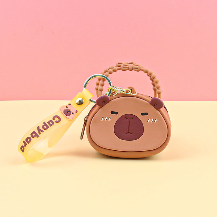 Wholesale Silicone Coin Purse Keychain Pendant Cute Children's Storage Bag Key Bag Coin Bag Cartoon Small Purse Hanging Ornaments