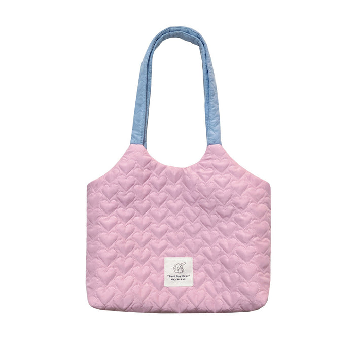 Wholesale Love shoulder bag, large capacity canvas bag