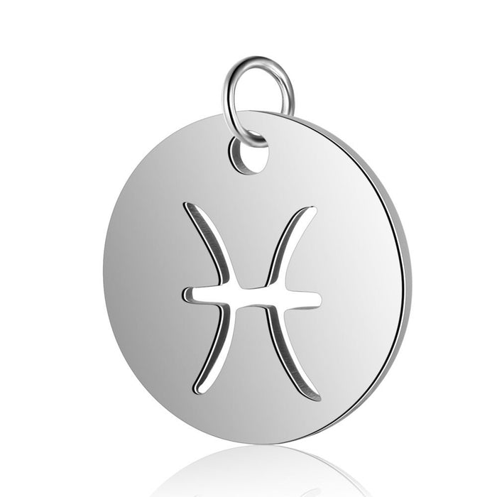 Wholesale Constellation pendant stainless steel pendant electroplated polished steel color stainless steel constellation pendant