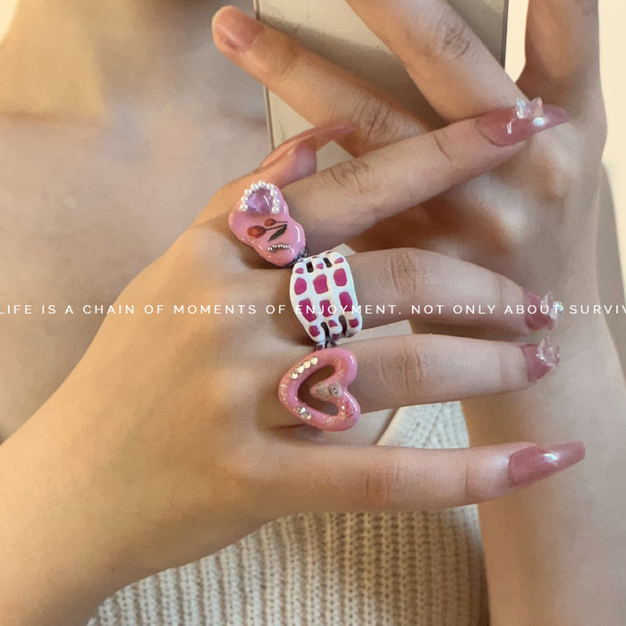 Wholesale Small niche design metal layered ring with high-end opening ring