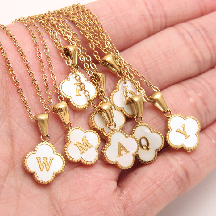 Wholesale Copper Gold Plated Letter Necklace JDC-NE-BaiTian002