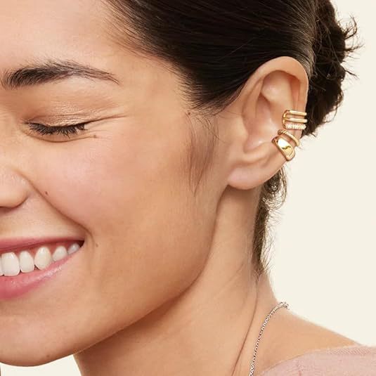 Wholesale Fashion Zircon Set Simple Women's Versatile Earbone Clip Cross Fried Dough Twists Three Piece Set