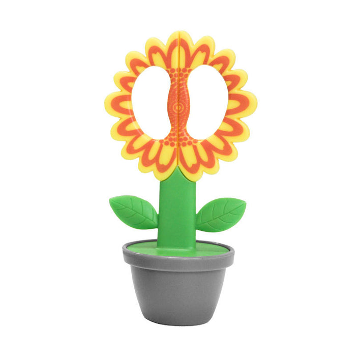 Wholesale Children' s new scissors flower shape standing handmade scissors cute cartoon paper cut student stationery office supplies
