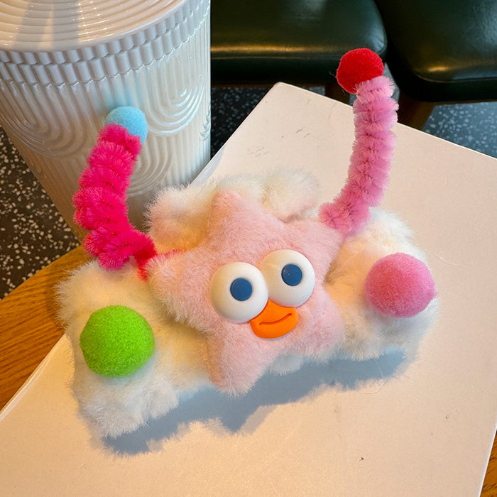 Wholesale Large pink plush hairclips