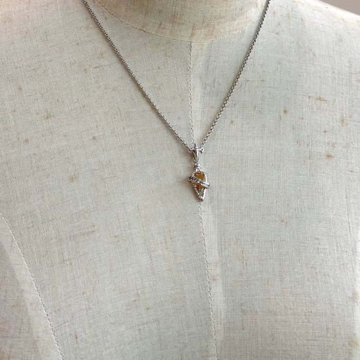 Wholesale Necklace imitation topaz pendant fashion collarbone chain