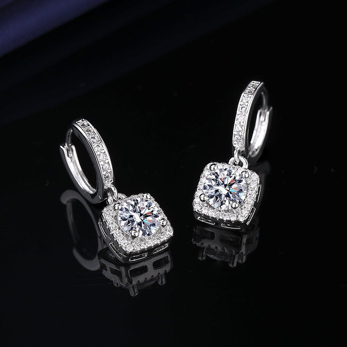 Wholesale Fashionable silver earrings for women, zircon ear clasps, earrings, pendants