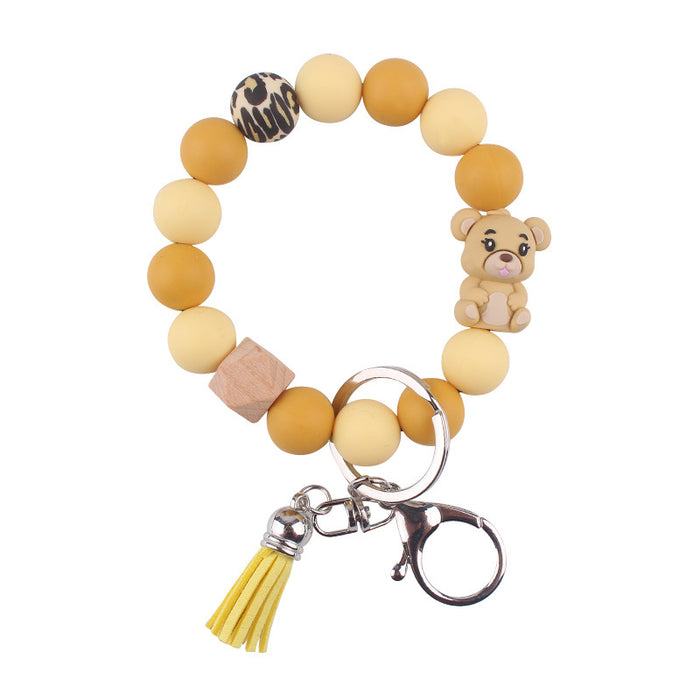 Wholesale Cartoon Bear Silicone Keychain