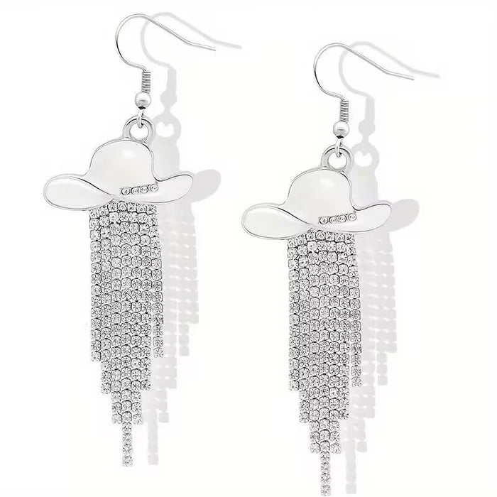 Wholesale Alloy Electroplated Fringe Earrings Geometric Shape Fashion Accessory MOQ≥2