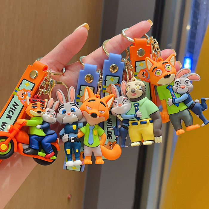 Wholesale Cartoon keychain anime hanging decoration rabbit plush keychain