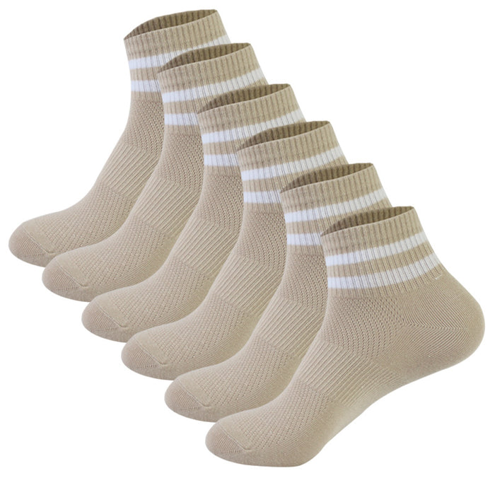 Wholesale Sports socks, thin mesh boat socks, striped short tube socks, breathable cotton socks