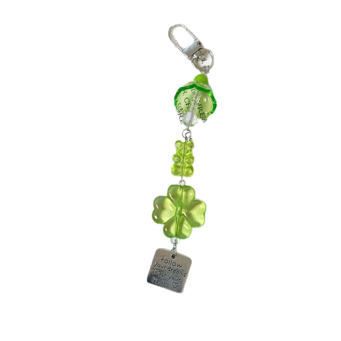 Wholesale Lucky Grass Phone Chain Beaded Wind Bell Hanging Keychain Joker Bag Pendant