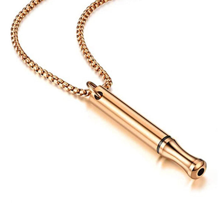 Wholesale Stainless steel whistle titanium steel pendant necklace