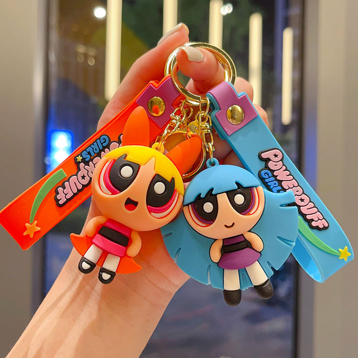 Wholesale Power puff Girls Keychain Cute and Small Gift