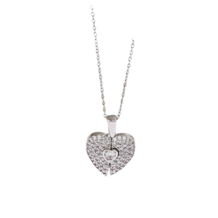 Wholesale titanium steel heart-shaped necklace women's