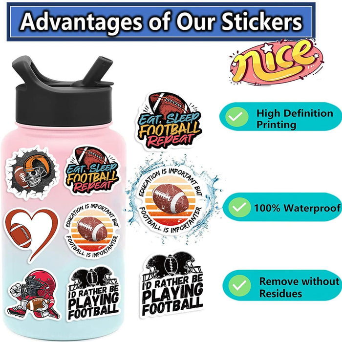 Wholesale 100 pcs Soccer Stickers  Waterproof Decals  Decorations