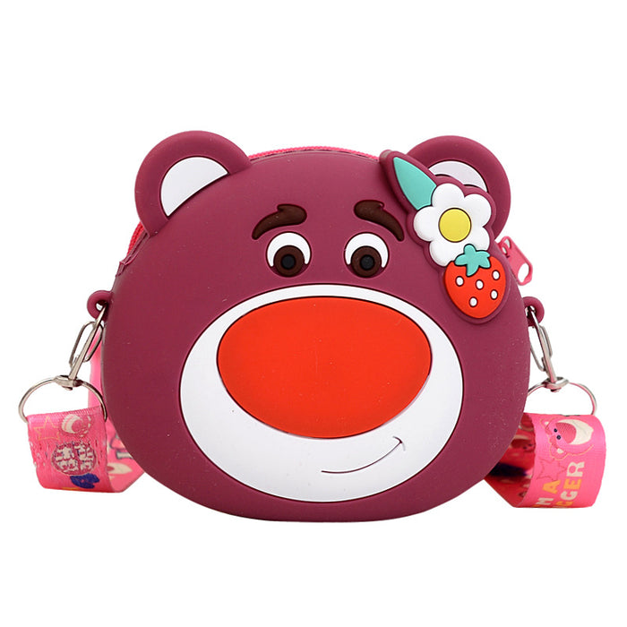 Wholesale Anti-rodent Pioneer Head Silicone Crossbody Bag Children's Cartoon Coin Purse Decompression Bubble