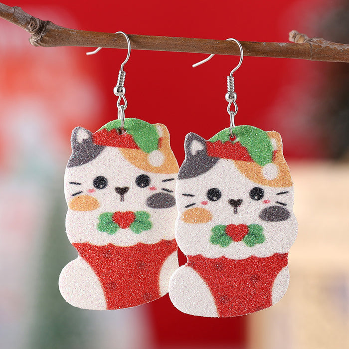 Wholesale Christmas Glitter Earrings JDC-ES-ChuLian013