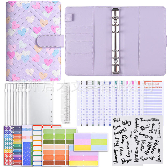 Wholesale Pu Notebook Cash Budget Loose-Leaf Financial Notebook