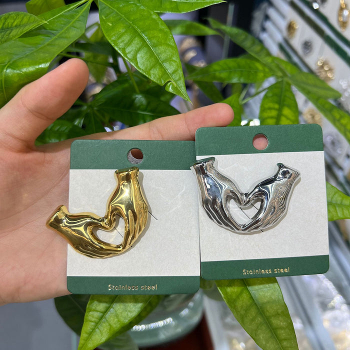 Wholesale Stainless Steel Irregular Brooch Fashion Versatile Design Pin Collar Accessories