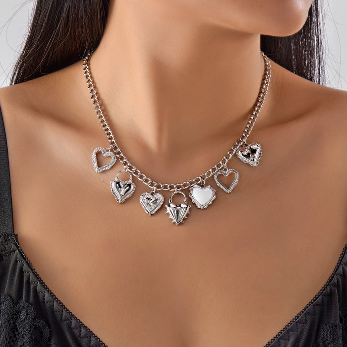 Wholesale Vintage Sacred Heart Pendant Necklace Jewelry