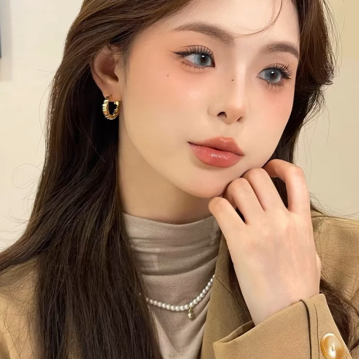 Wholesale Square hoop earrings high-end earrings