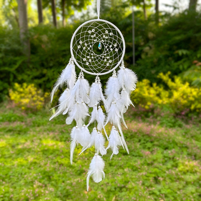 Wholesale Purple Feather Dream Catcher Pendant for Girls Bedroom Home Decor Accent MOQ≥2