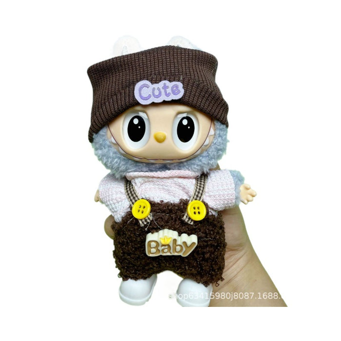 Wholesale  Doll Clothes Vinyl Plush 17cm Doll Cute Dress-Up Casual Outfit Skirt Plush Toy Clothes