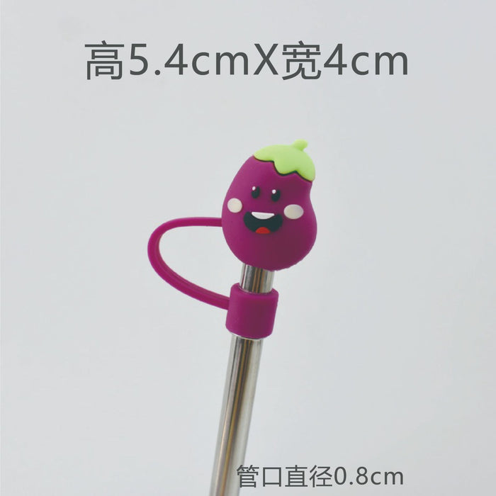 Wholesale 8mm Large Diameter Straw Cap Dropping PVC Straw Dust Cap Universal Straw Dust Stopper
