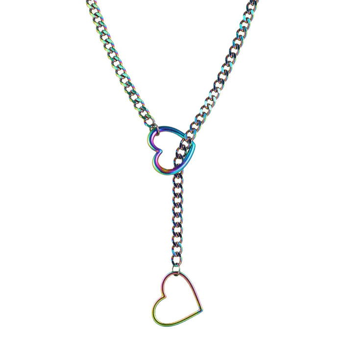 Wholesale Cuban Chain Personalized Love Pendant Fashion Lasso Adjustable Love Necklace