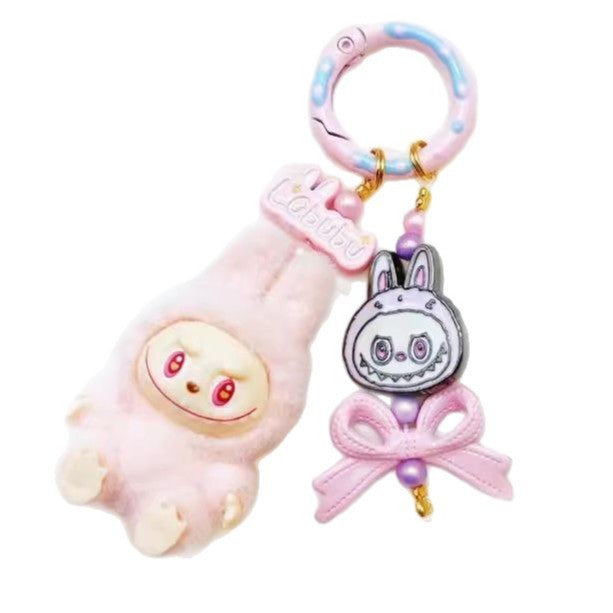 Wholesale Flocking mini keychain baby-free vinyl cute grain mobile phone pendant trendy accessories