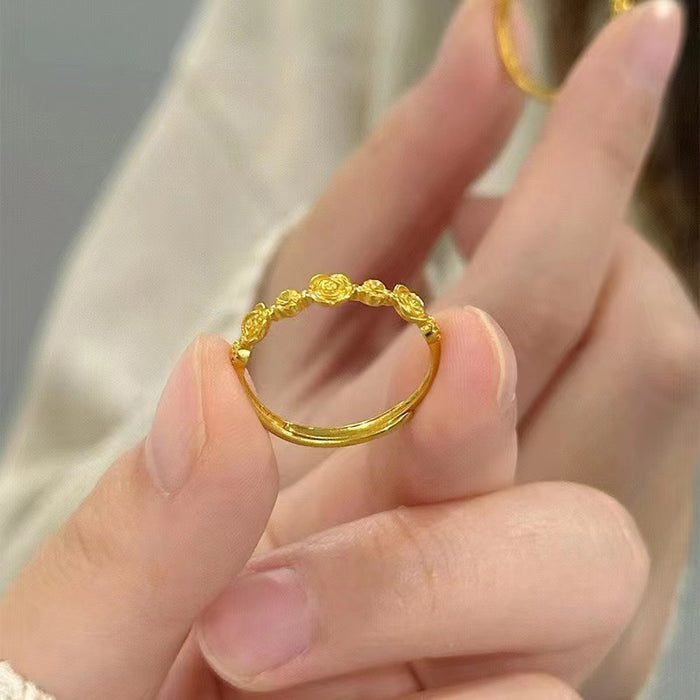 Wholesale Green butterfly open ring niche versatile ring