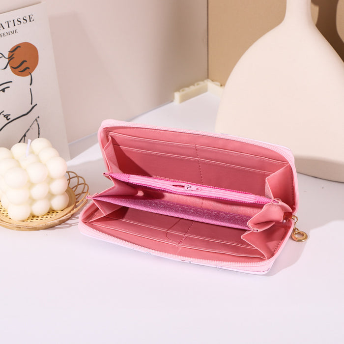Wholesale Cute Cartoon Long Zipper Multi-Layer Wallet with PU Digital Print