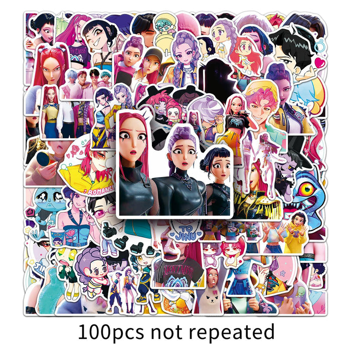 Wholesale 100pcs KPOP stickers animated decorative stickers