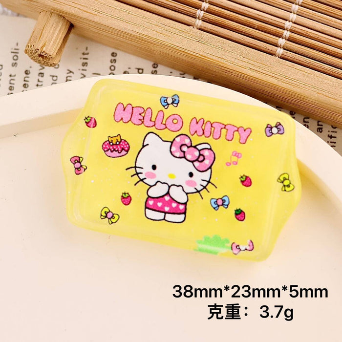 Wholesale Cartoon DIY resin accessories, accessories, square plates, hair clips, phone cases, shoe buckles, keychains, pendants