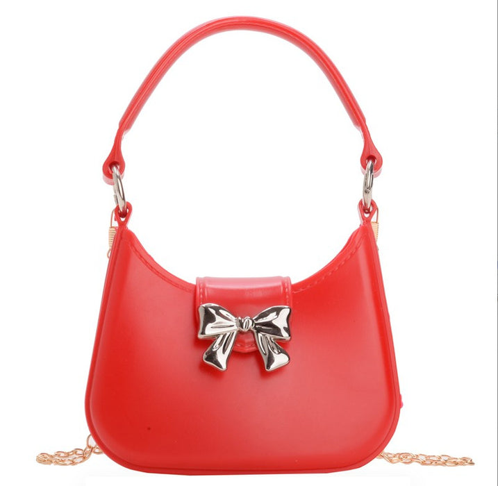 Wholesale New Jelly Bag Butterfly Knot Versatile Children's Bag Single Shoulder Crossover
