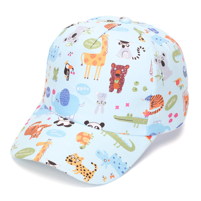Wholesale Kids Printed Dinosaur Excavator Truck Baseball Cap Summer Sun Hat for Boys Boutique