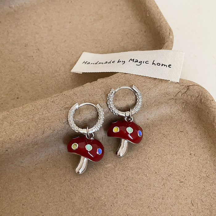 Wholesale Colorful Diamond Red Earrings