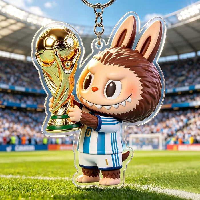Wholesale World Cup Trendy Theme Acrylic Keychain Soccer Jersey Cartoon Design MOQ≥2