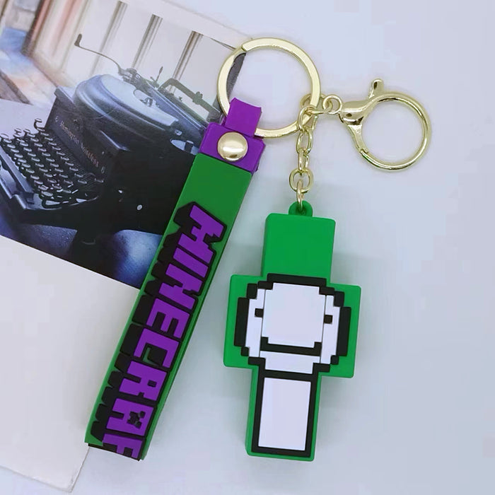 Wholesale Cartoon Block World Keychain Pendant Bag Car Keychain Accessory Gift