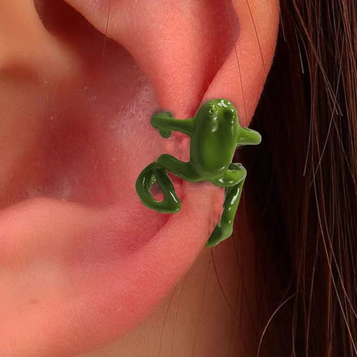 Wholesale frog ear clip women's cartoon animal earrings