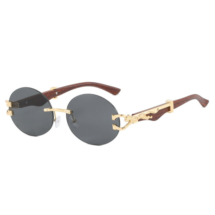 Wholesale Retro Round Frameless PC Sunglasses JDC-SG-PLS112