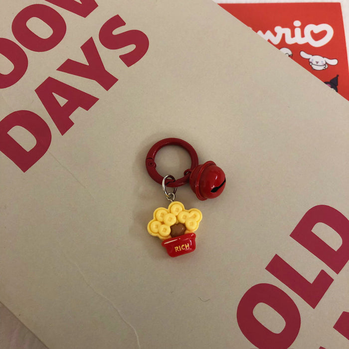 Wholesale Circle Button Cute Cartoon Student Backpack Keychain Car Couple Key Pendant