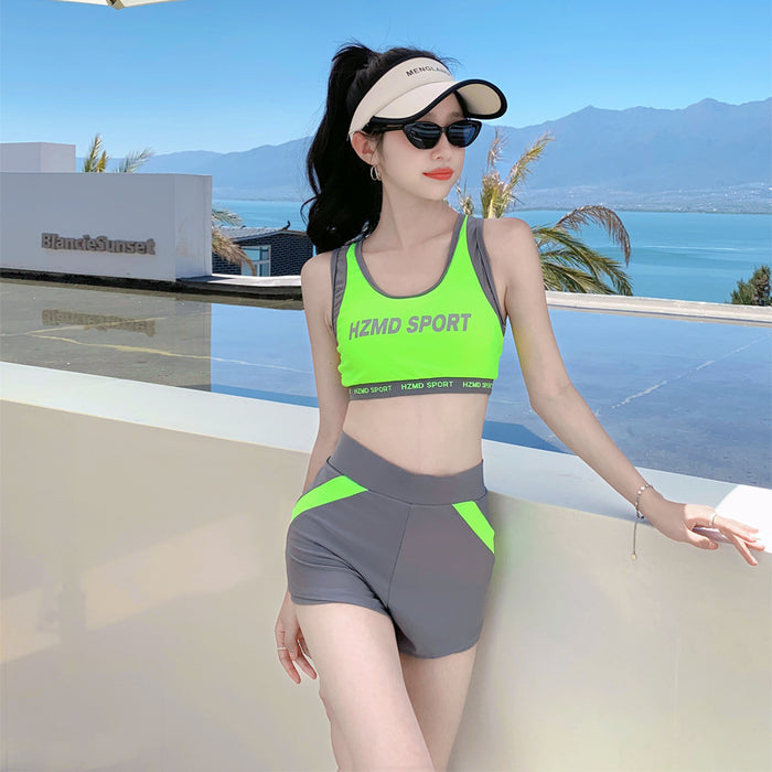 Wholesale Swimsuit split vest sports shorts two-piece set