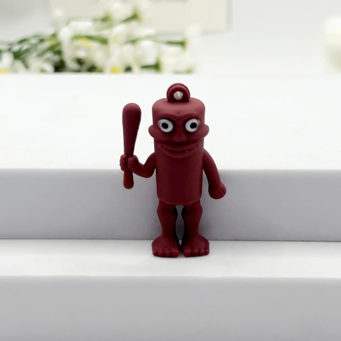 Wholesale Small keychain, abstract wooden stick, human curiosity, desktop car accessories, pendant wholesale