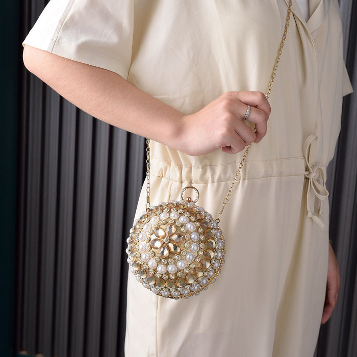 Wholesale Round Pearl Evening Bag Spherical Handbag JDC-HB-YX009